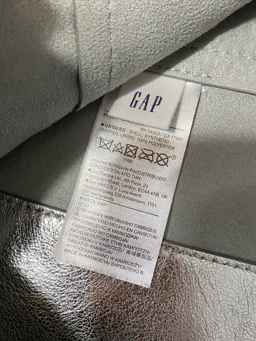 GAP Silver Metallic Tote Bag - Picture 5 of 5